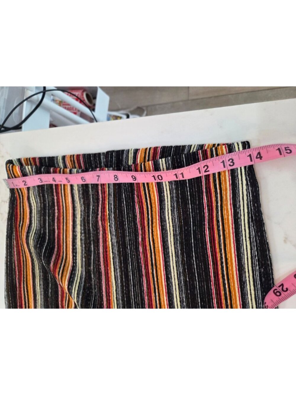 Free People Kitty Flare Pants Sz S Striped Knit Bell Bottom Boho Retro 70s EUC - Picture 11 of 14